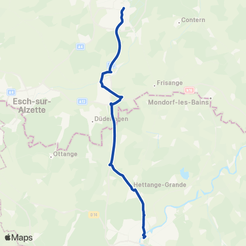 CFL Bus  map