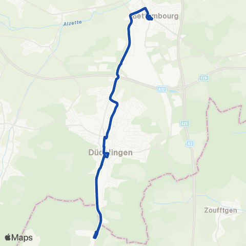 CFL Bus  map