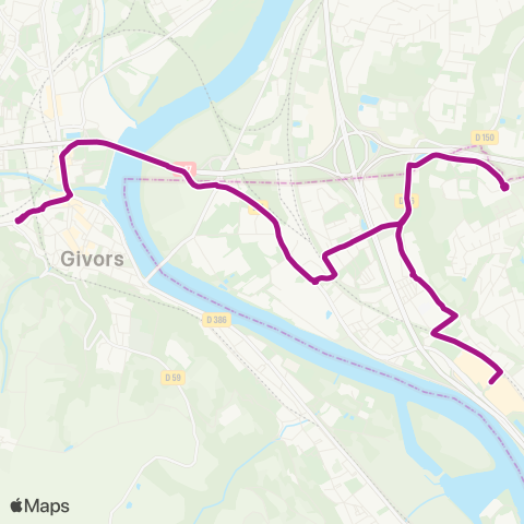 L'va Gare de Givors Ville - Ctre Cial Escalières map