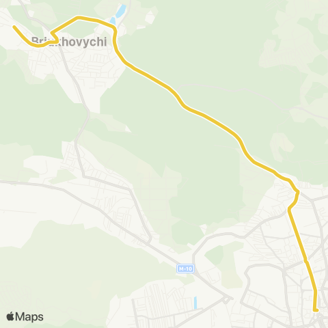 Lviv Bus Вул. Зернова - смт. Брюховичі map