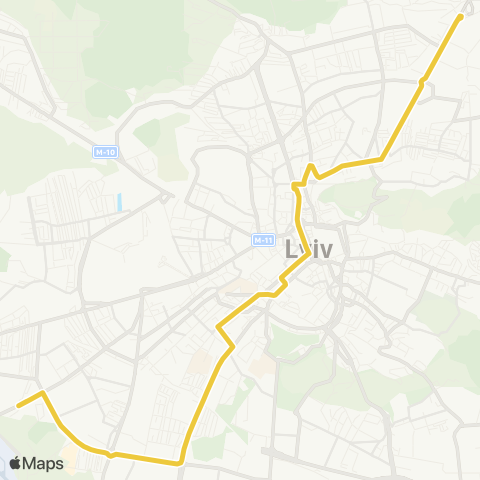 Lviv Bus Міжнародний аеропорт Львів - Галицьке перехрестя map