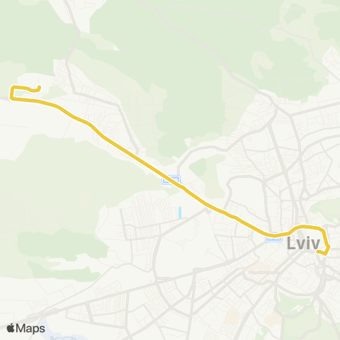 Lviv Bus Рясне-2 - пл. Галицька map