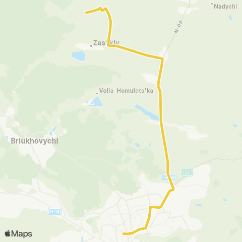 Marshrutka Вул. Ветеранів - с. Зарудці map