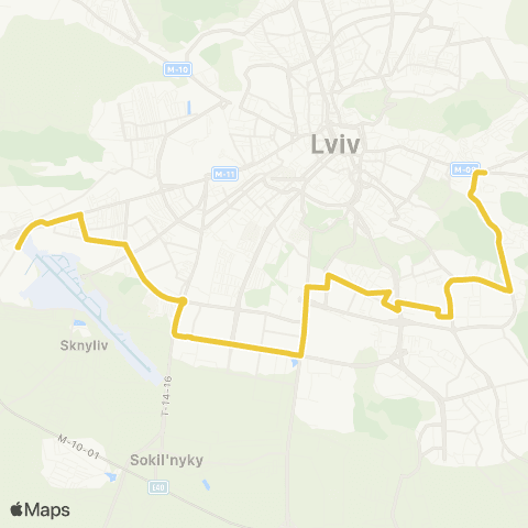 Marshrutka Скнилів - Личаківська АС-6 map