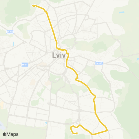 Lviv Bus Вул. Під Голоском - вул. Хоткевича map