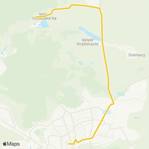 Marshrutka Вул. Під дубом - с. Воля-Гамулецька map