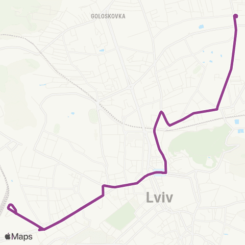 Lvivelectrotrans Залізничний вокзал - вул. Миколайчука map