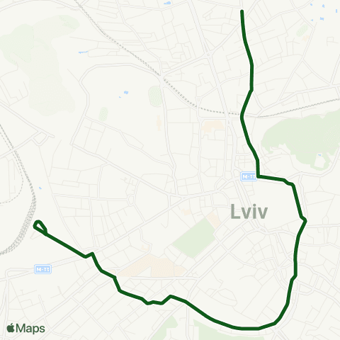 Lvivelectrotrans Залізничний вокзал - вул. Торф'яна map