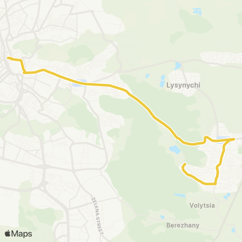 Lviv Bus Пл. Різні - м. Винники вул. Забава map