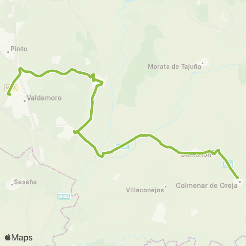 Autobuses Interurbanos Valdemoro (Hosp.)-S. M. de la Vega-Titulcia-Colmenar de Oreja map