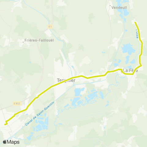 Lyneo - Scolaire Mayot - Achery - Danizy - La Fère - Chauny map
