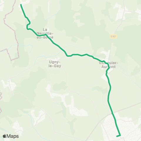 Lyneo - Scolaire Beaumont-en-Beine - La Neuville-en-Beine - Ugny-le-Gay - Villequier-Aumont - Chauny map