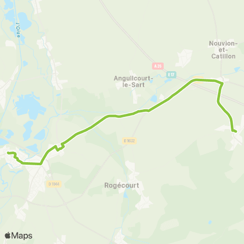 Lyneo - Scolaire Monceau-lès-Leups - Courbes - Anguilcourt-le-Sart - Daziny - La Fère map