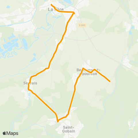 Lyneo - Scolaire Bertaucourt - St-Gobain - Servais - Deuillet - Andelain - Charmes - La Fère map