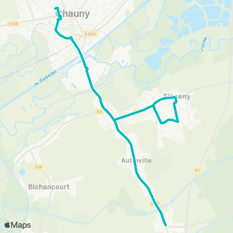 Lyneo - Scolaire Pierremande - Autreville - Sinceny - Chauny map