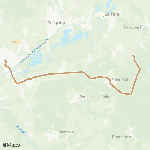 Lyneo - Scolaire Bertaucourt - St-Nicolas - St-Gobain - Sinceny - Chauny map
