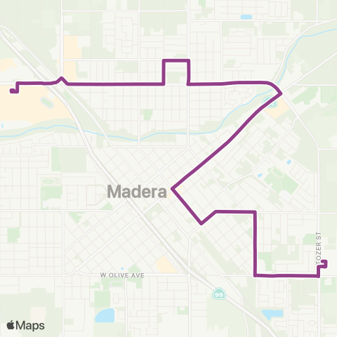 Madera Metro Purple Line map