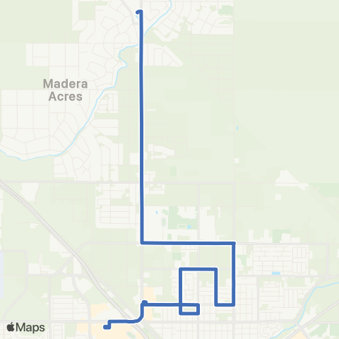 Madera Metro Blue Line map
