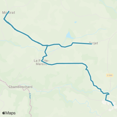 Maelis - Scolaire Écoles de Terjat, Mazirat et La Petite Marche map