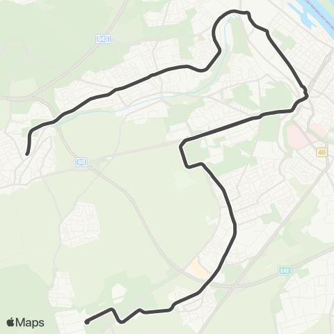 Mainzer Verkehrsgesellschaft Poststr.  (Finthen) ↔︎ Hindemithstr. (Lerchenberg) map