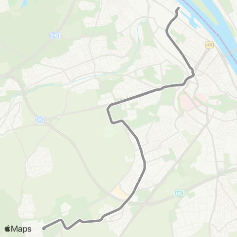 Mainzer Verkehrsgesellschaft Zollhafen ↔︎ Hochschule Mainz map