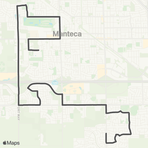 Manteca Transit Sierra Direct map