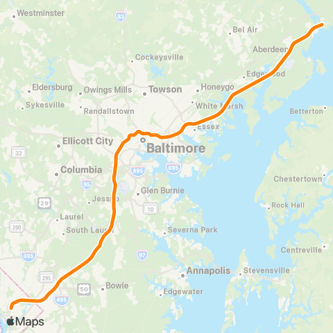 MARC Penn - Washington map