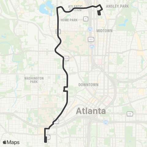 MARTA Northside Drive map