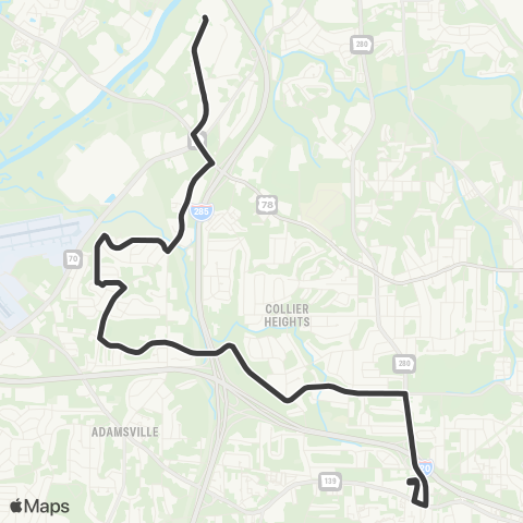 MARTA Carroll Heights / Fairburn Heights map