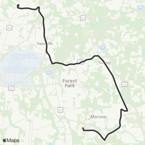 MARTA Conley Road / Mt Zion map