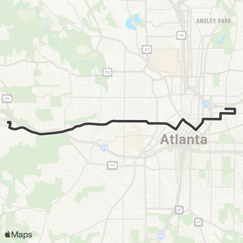 MARTA Martin Luther King Jr Dr / Auburn Ave map