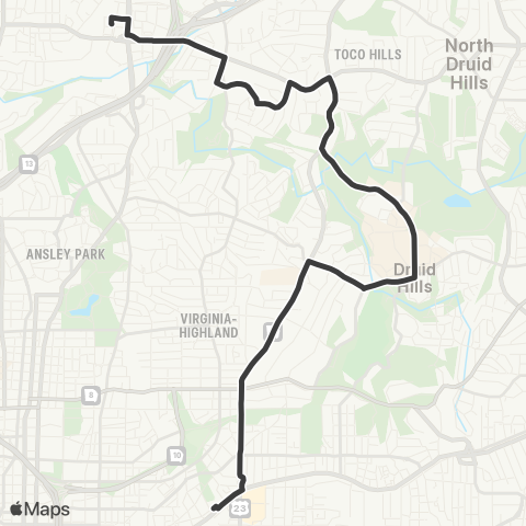 MARTA Clifton Road / Emory map