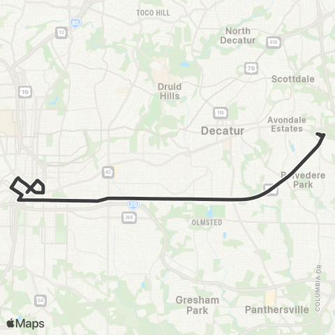MARTA Memorial Drive map