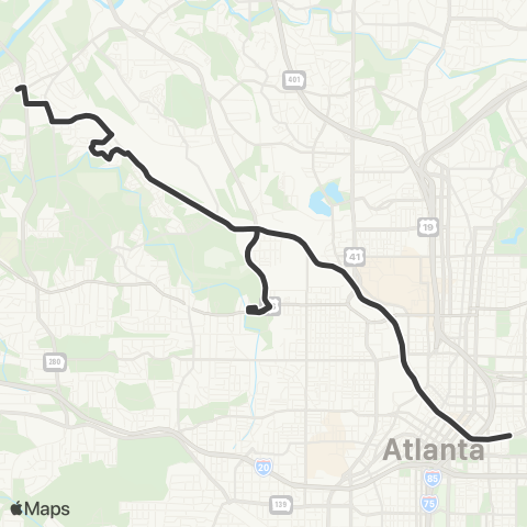 MARTA Marietta Street / Perry Boulevard map