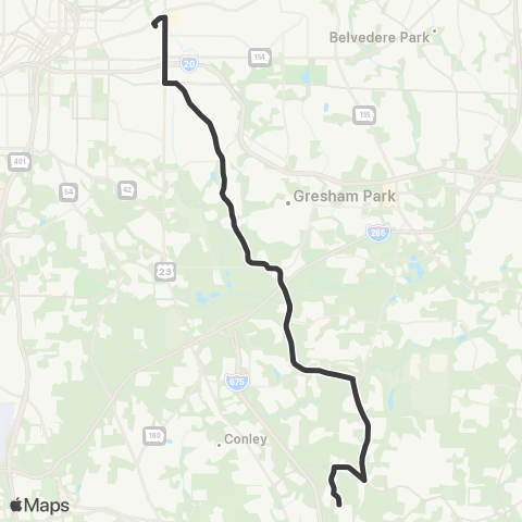 MARTA Bouldercrest map