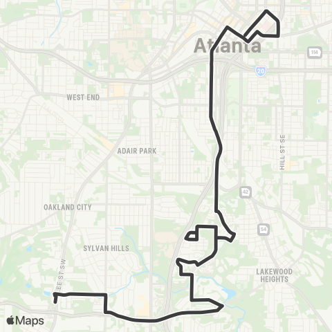 MARTA Pryor Road map