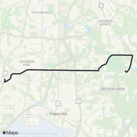 MARTA Cleveland Avenue map