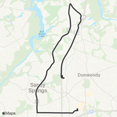 MARTA Roswell Road / Sandy Springs map