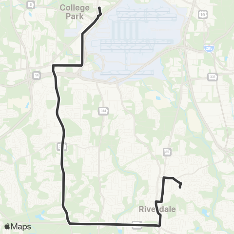 MARTA Old National Highway map