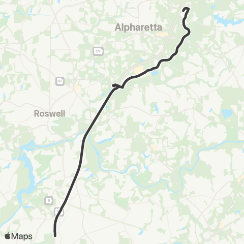 MARTA North Point Parkway map