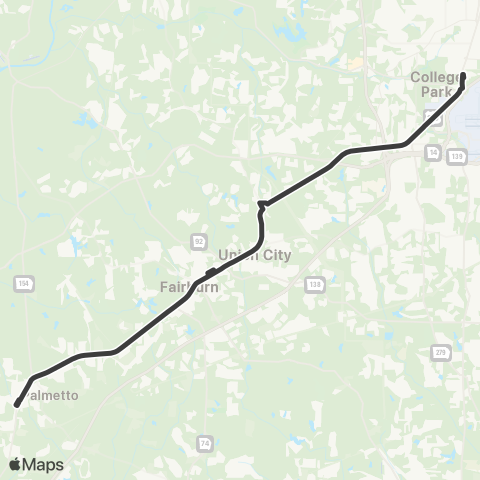 MARTA Roosevelt Highway map