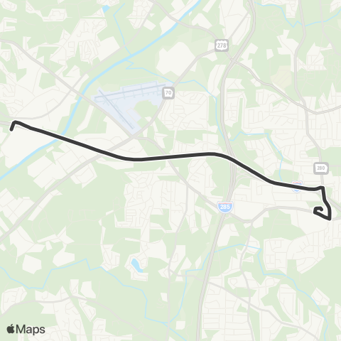 MARTA Six Flags Over Georgia map