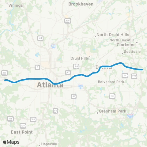 MARTA Blue map