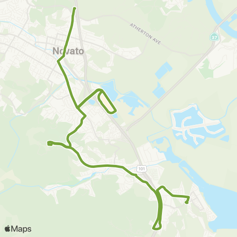 Marin Transit Downtown San Rafael - Novato map