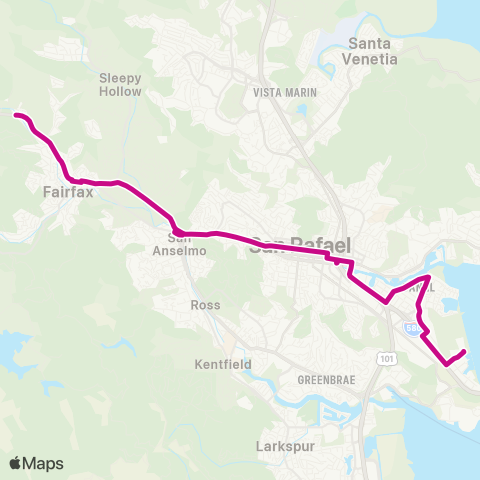 Marin Transit Canal - Fairfax Manor map
