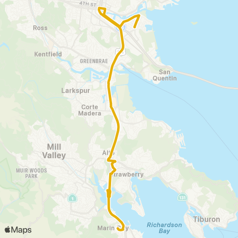 Marin Transit Canal - Marin City map
