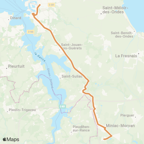 MAT Scolaires Miniac Morvan Vieux Bourg - St-Malo Gares map