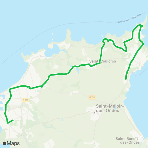 MAT Scolaires St-Malo Bellevue - Cancale Terrelabouet map