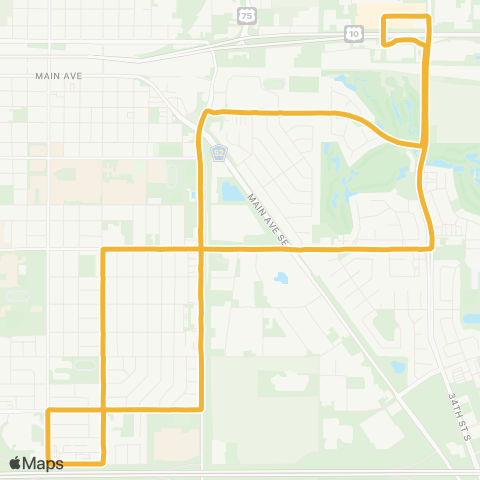 MATBUS 03 - Route 3 map