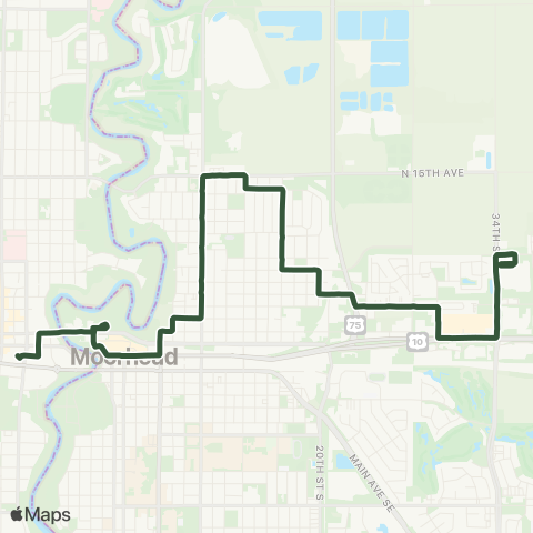 MATBUS 04 - Route 4 map